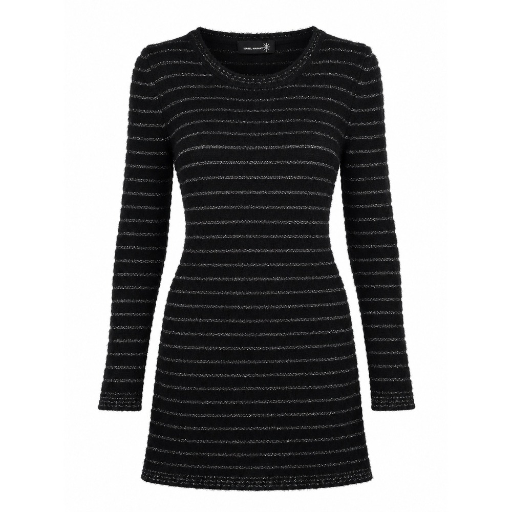 Isabel Marant Angora Metallic Stripe Sweater Tunic Size 3 US L Made Italy